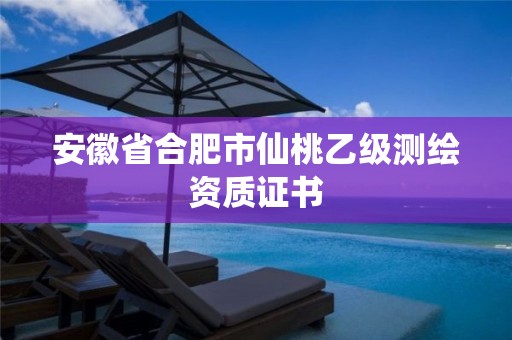 安徽省合肥市仙桃乙級測繪資質(zhì)證書