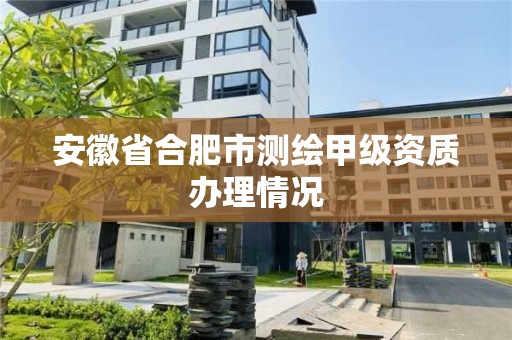 安徽省合肥市測繪甲級資質辦理情況