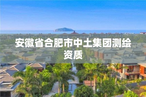 安徽省合肥市中土集團(tuán)測繪資質(zhì)