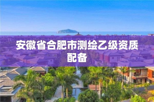 安徽省合肥市測繪乙級資質配備