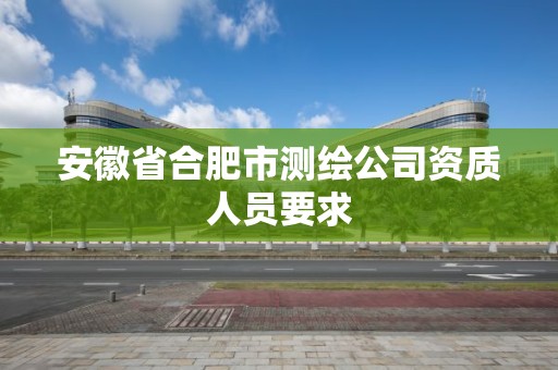 安徽省合肥市測繪公司資質人員要求