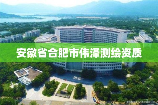 安徽省合肥市偉澤測繪資質