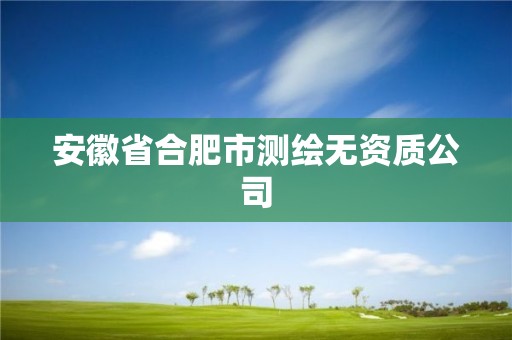 安徽省合肥市測繪無資質公司