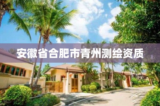 安徽省合肥市青州測繪資質(zhì)