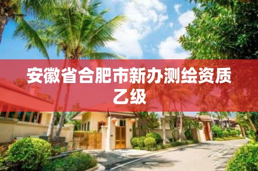 安徽省合肥市新辦測繪資質乙級