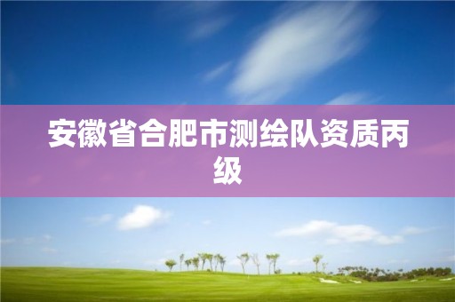 安徽省合肥市測繪隊資質丙級