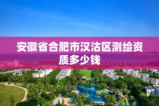 安徽省合肥市漢沽區測繪資質多少錢