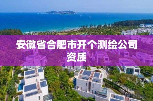 安徽省合肥市開個(gè)測(cè)繪公司資質(zhì)