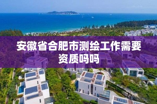 安徽省合肥市測繪工作需要資質(zhì)嗎嗎