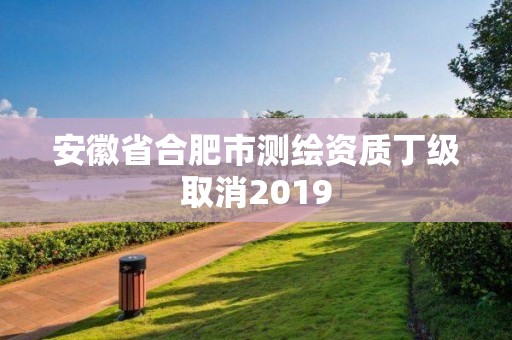 安徽省合肥市測繪資質丁級取消2019