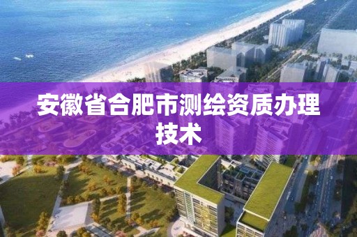 安徽省合肥市測繪資質辦理技術