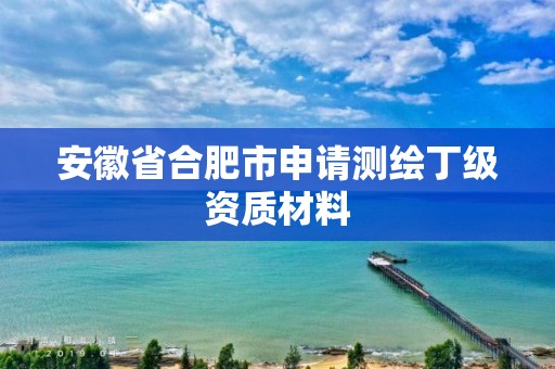 安徽省合肥市申請測繪丁級資質材料