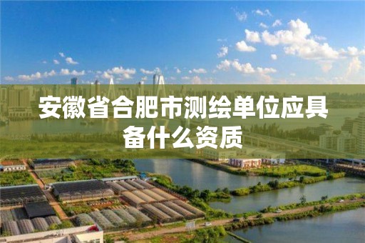 安徽省合肥市測繪單位應具備什么資質