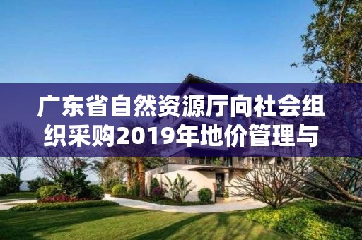 廣東省自然資源廳向社會組織采購2019年地價管理與評估行業監管專業技術咨詢服務（第一批）的公告