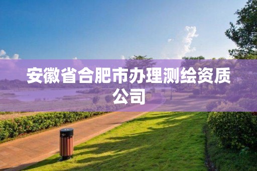 安徽省合肥市辦理測繪資質公司