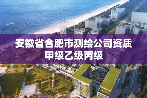 安徽省合肥市測繪公司資質甲級乙級丙級