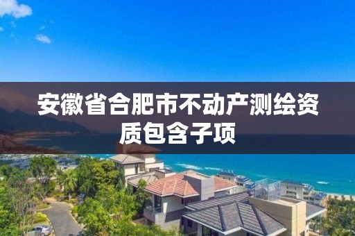 安徽省合肥市不動產測繪資質包含子項