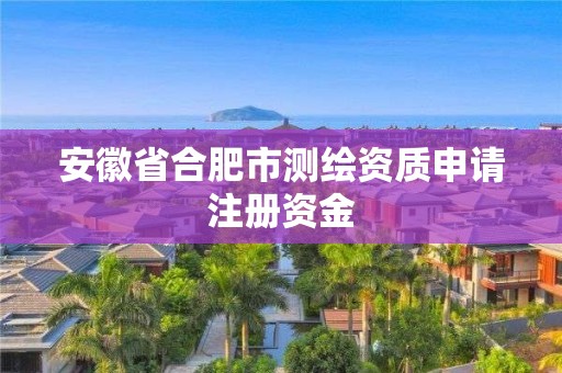 安徽省合肥市測(cè)繪資質(zhì)申請(qǐng)注冊(cè)資金