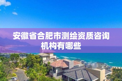 安徽省合肥市測繪資質咨詢機構有哪些