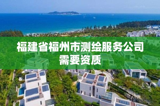 福建省福州市測繪服務公司需要資質