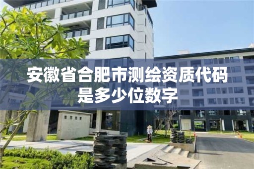 安徽省合肥市測繪資質代碼是多少位數字