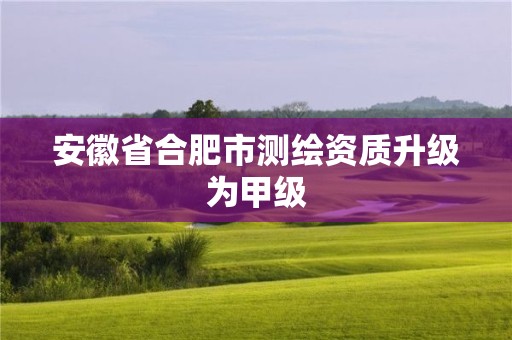 安徽省合肥市測(cè)繪資質(zhì)升級(jí)為甲級(jí)