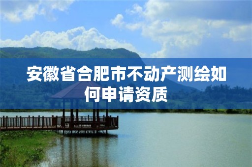 安徽省合肥市不動產測繪如何申請資質