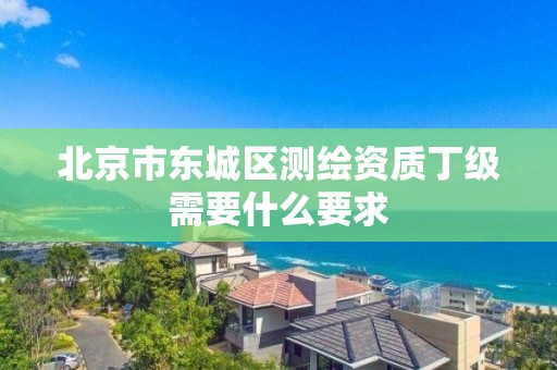 北京市東城區(qū)測(cè)繪資質(zhì)丁級(jí)需要什么要求