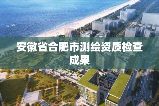 安徽省合肥市測繪資質(zhì)檢查成果