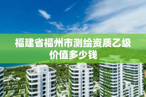 福建省福州市測繪資質乙級價值多少錢