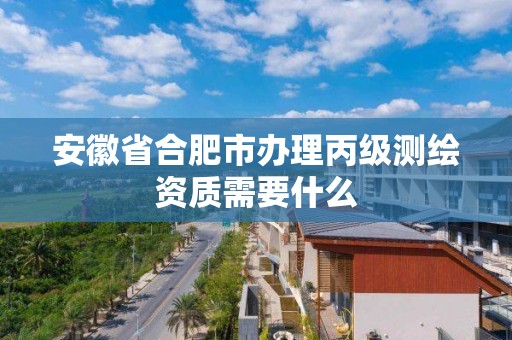 安徽省合肥市辦理丙級測繪資質需要什么