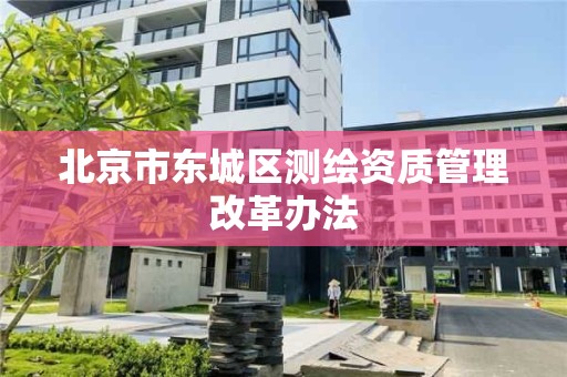 北京市東城區測繪資質管理改革辦法