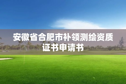 安徽省合肥市補領測繪資質證書申請書