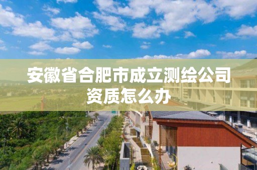 安徽省合肥市成立測繪公司資質怎么辦