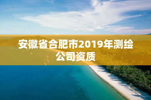 安徽省合肥市2019年測(cè)繪公司資質(zhì)