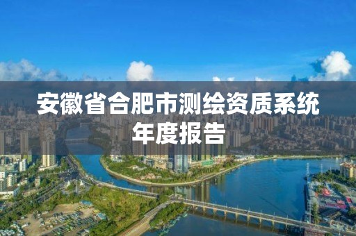 安徽省合肥市測繪資質(zhì)系統(tǒng)年度報告