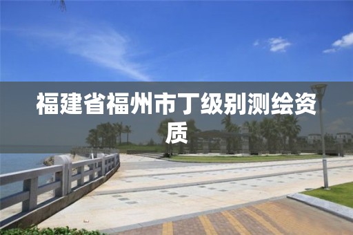 福建省福州市丁級別測繪資質