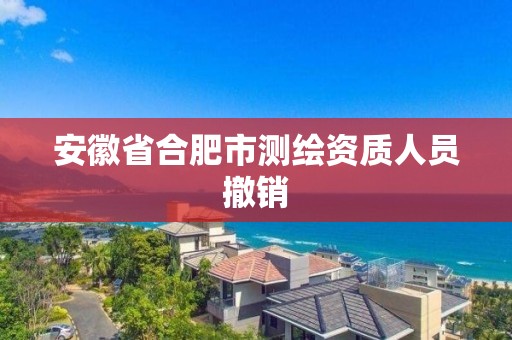 安徽省合肥市測繪資質人員撤銷