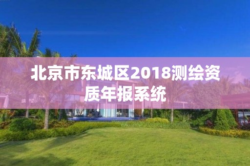 北京市東城區2018測繪資質年報系統