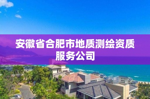 安徽省合肥市地質測繪資質服務公司