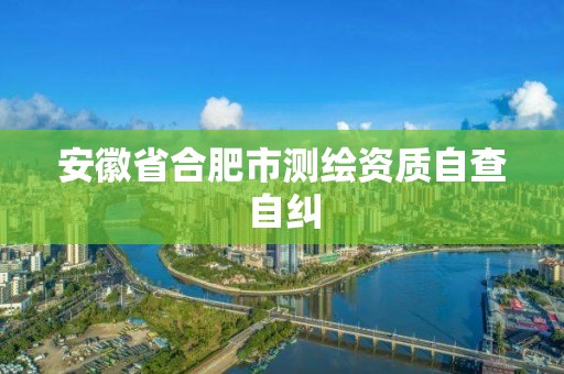 安徽省合肥市測(cè)繪資質(zhì)自查自糾