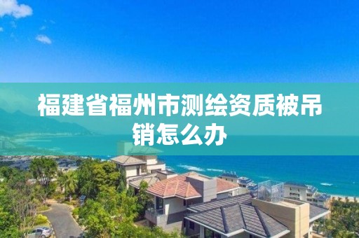 福建省福州市測繪資質被吊銷怎么辦