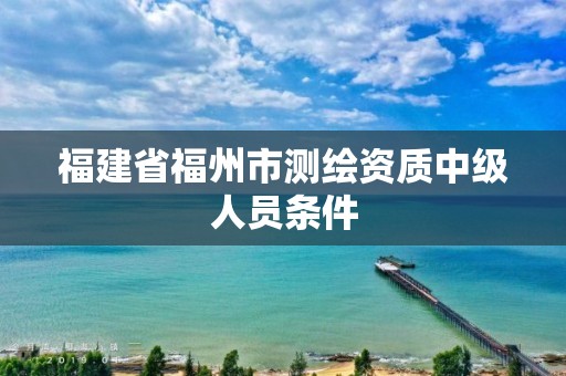 福建省福州市測繪資質中級人員條件