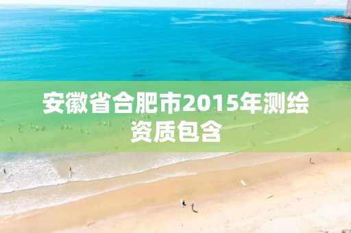 安徽省合肥市2015年測繪資質包含