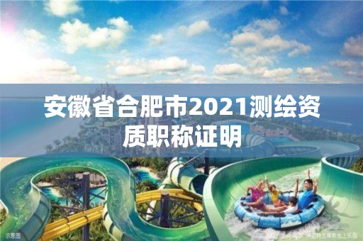 安徽省合肥市2021測繪資質職稱證明