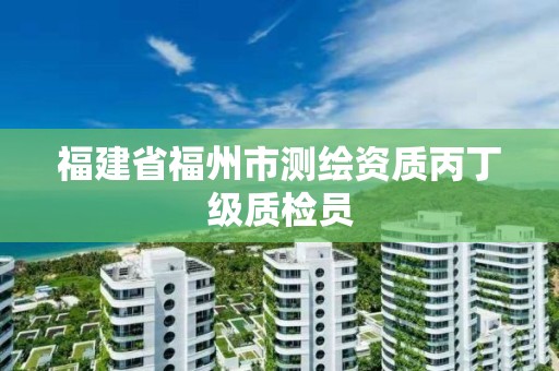 福建省福州市測繪資質丙丁級質檢員