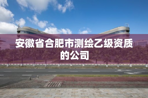 安徽省合肥市測繪乙級資質(zhì)的公司