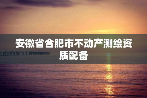 安徽省合肥市不動產測繪資質配備