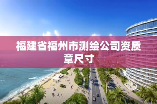 福建省福州市測繪公司資質(zhì)章尺寸