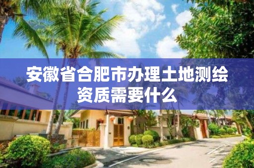 安徽省合肥市辦理土地測繪資質需要什么